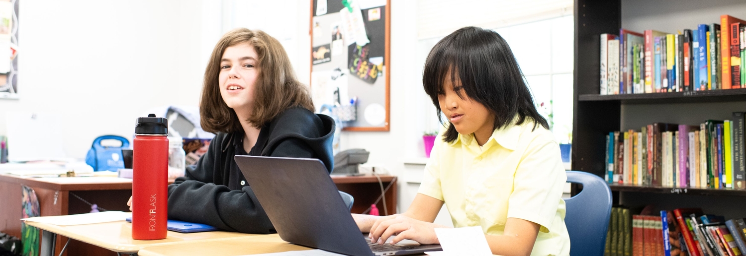 Middle school students in classroom