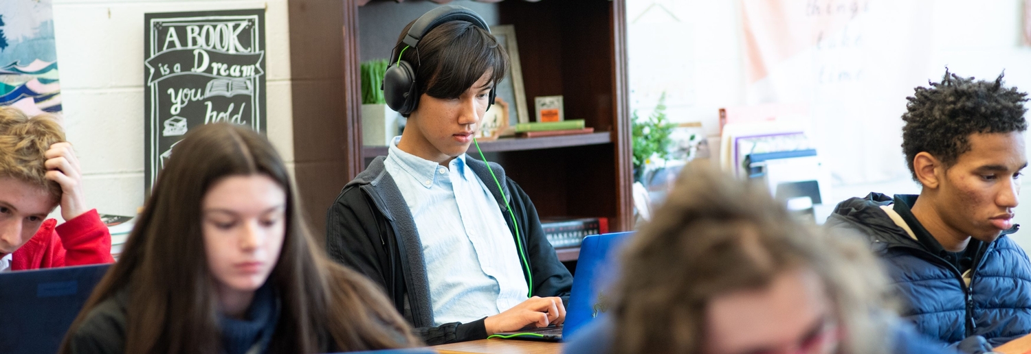 upper school students in classroom